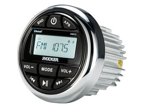 Kicker KMC2 - Kicker KMC2 Media Center - KMC2 Multi-Media Gauge-Style Marine Receiver w/Bluetooth