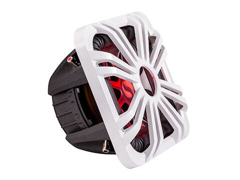Kicker 11L710GLW - 10" Square White LED Grille - 10-Inch (25cm) Square Subwoofer Grille for 44L7S10, LED, White.