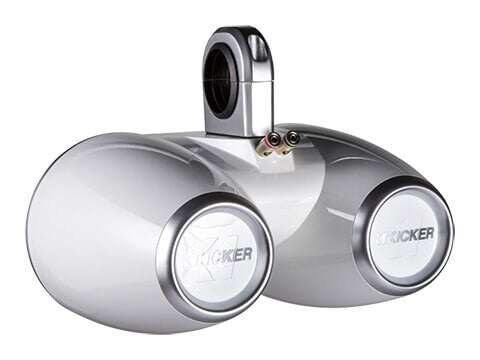 Kicker 12KMTEDW - KMTEDW Dual 6½” Empty Enclosure Pair - KMTED Tower Enclosure for Dual 6-Inch (160mm) and 6.5-Inch (165mm) Drivers, pair, White