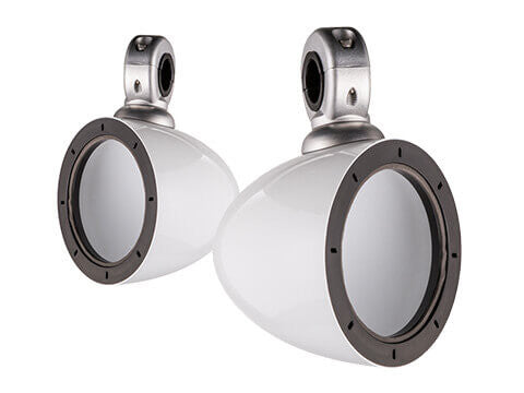 Kicker 40KMMTESW - KMMTESW 4” Empty Enclosure Pair -KMMTES Mini Tower Enclosures for 4-Inch (100mm) Drivers, pair, White