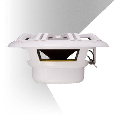 Kicker 41KM604W - KM 6.5" 4Ω Coaxial - KM60 6.5-Inch (160mm) Marine Coaxial Speakers w/1/2-Inch (13mm) Tweeters, White, 4-Ohm.