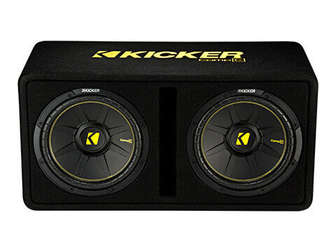 Kicker 44DCWC122 - Dual 12" CompC Enclosure - Dual CompC 12-Inch (30cm) Subs in Vented Enclosure, 2-Ohm, 600W