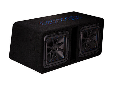 Kicker 44DL7S122 - Dual 12" Solo-Baric L7S Enclosure - Dual L7S 12-Inch (30cm) Subwoofers in Vented Enclosure, 2-Ohm, 1500W