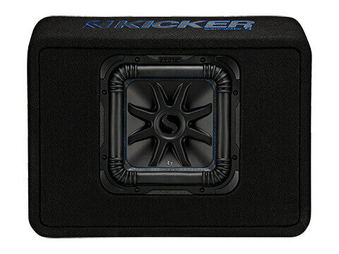Kicker 44TL7S102 - Single 10" Solo-Baric L7S Enclosure - L7S 10-Inch (25cm) Subwoofer in Thin-Profile Enclosure, 2-Ohm, 600W