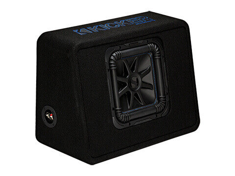 Kicker 44TL7S102 - Single 10" Solo-Baric L7S Enclosure - L7S 10-Inch (25cm) Subwoofer in Thin-Profile Enclosure, 2-Ohm, 600W