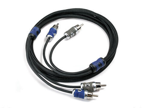 Kicker QI24 - 4 Meter 2-Channel Signal Cable - Q-Series Interconnect, 2-ch RCA Cable, 4m