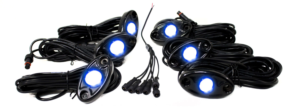 Race-Sport-RSLD6KITB-6-LED-Glow-Pod-Kit-w/ Brain-Box-IP68-12V-w/ All-Hardware-(Blue)