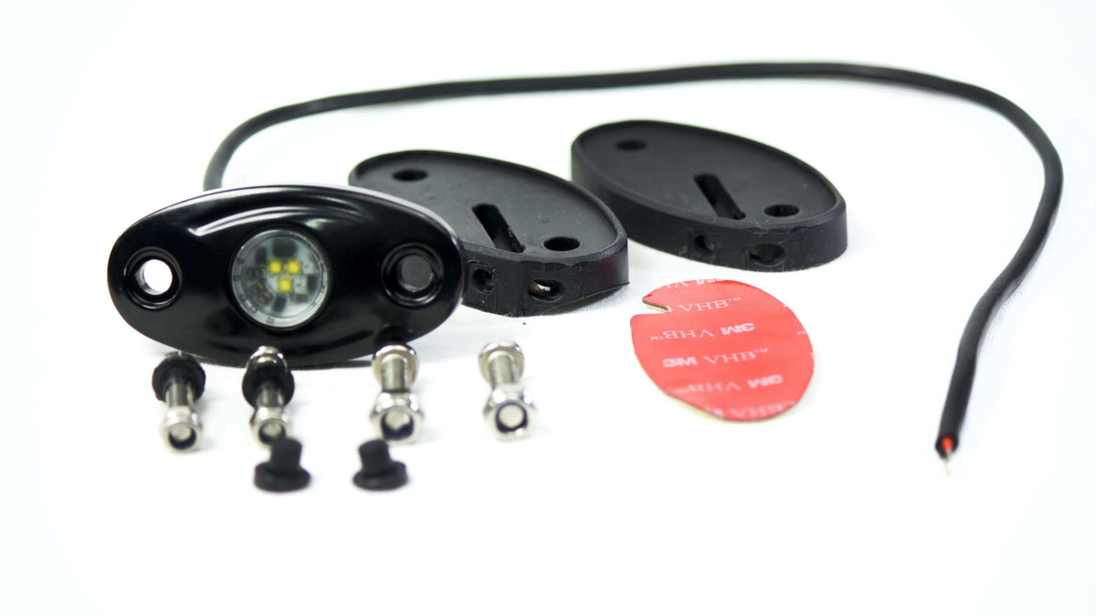 Race-Sport-RSLDPODW-9W/720LM-IP68-LED-Glow-POD-Station-Lights-(White)-AKA-Rock-Lights-(Each)