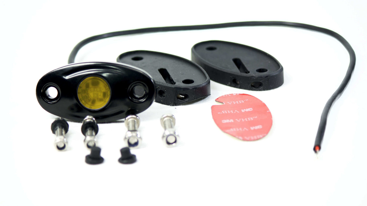 Race-Sport-RSLDPODY-9W/720LM-IP68-LED-Glow-POD-Station-Lights-(Yellow)-AKA-Rock-Lights-(Each)