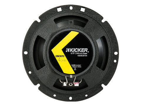 Kicker 43DSC6704 - DS Series 6.75" Coax - DSC670 6.75-Inch (165mm) Coaxial Speakers, 4-Ohm