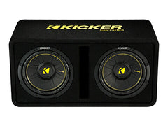 Kicker 44DCWC102 - Dual 10" CompC Enclosure - Dual CompC 10-Inch (25cm) Subs in Vented Enclosure, 2-Ohm, 600W
