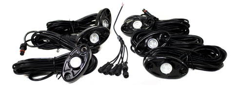 Race-Sport-RSLD6KITR-6-LED-Glow-Pod-Kit-w/ Brain-Box-IP68-12V-w/ All-Hardware-(Red)