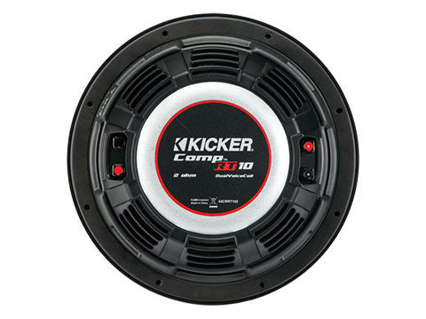 Kicker 43CWRT102 - 10" CompRT 2 Ohm - CompRT10 10-Inch (25cm) Subwoofer, DVC, 2-Ohm, 400W