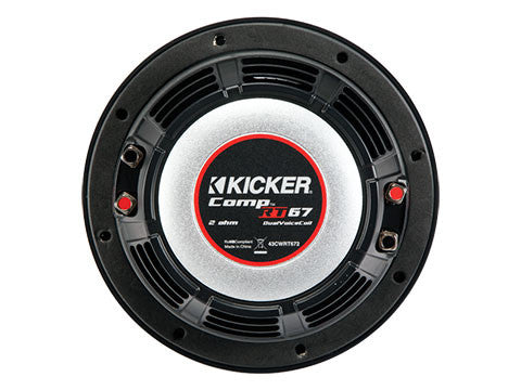 Kicker 43CWRT672 - 6 3/4" CompRT 2 Ohm - CompRT67 6.75-Inch (165mm) Subwoofer, DVC, 2-Ohm, 150W