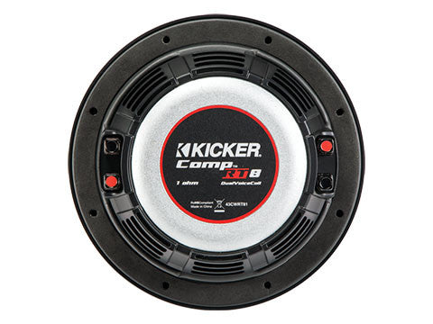 Kicker 43CWRT81 - 8" CompRT 1 Ohm - CompRT8 8-Inch (20cm) Subwoofer, DVC, 1-Ohm, 300W